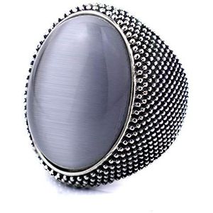 Pixel WPXLA106-M ring voor dames, maat 14 – 15 – 16, kleur: zwart, mat, antiek