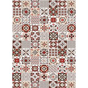 MANI TEXTILE TPS_TREN_PIM_50 tapijt, polyester, rood, 50 x 80