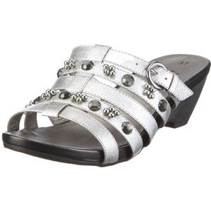 Jana Mode, Klompen en Muiltjes voor dames, Zilverkleurig., 40 EU