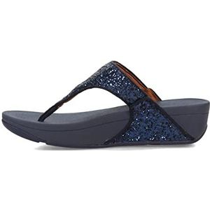 Fitflop Vrouwen Lulu Glitter teenslippers Open teen sandalen, Blauw Midnight Navy 399, 41 EU