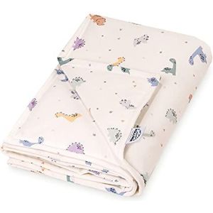 Julius Zöllner LittleDinos katoenen jersey gevoerde deken | Afmeting 70 x 100 cm | Gemaakt in Duitsland | Oeko-Tex Standard 100 gecertificeerd