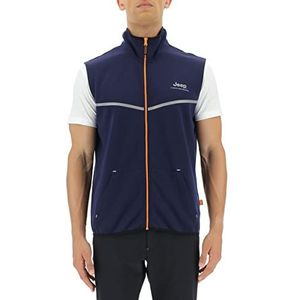 Jeep O102621-K879 XP SMANICATO TECH SWEAT met voorvak JX22A heren Deep Blue/Dark G.Mel XL