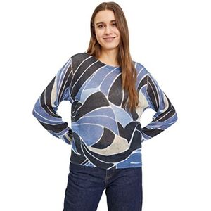 Betty & Co Dames 5557/3124 gebreide trui kort 1/1 mouw, donkerblauw/blauw, 36, donkerblauw/blauw, 36