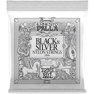 Ernie Ball Ernesto Palla Black and Silver Nylon Classical Guitar Strings