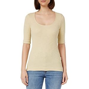 G-STAR RAW Dames Deep Scoop Slim 1 SL WMN T-shirt, beige/kaki (postbag D23134-D263-1868), L, beige/kaki (postbag D23134-d263-1868), L