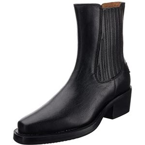 Shabbies Amsterdam Dames SHS1159 Chelsea Ankle Western Boot, Zwart, 36 EU, zwart, 36 EU
