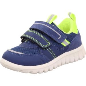 Superfit Sport7 Mini Sneakers voor jongens, blauw geel 8050, 30 EU Schmal