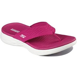 Skechers On-The-go 600-Sunny Teenslippers voor dames, Fuchsia, 37 EU