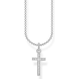 Thomas Sabo Damesketting kruis Pavé 925 sterling zilver KE2043-051-14-L45v, 38,00-45,00 cm, Sterling zilver, Niet van toepassing