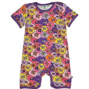 Småfolk Rompertje voor baby's, meisjes, met bloemen, baby- en peuterkostuums, Purple Heart, 62 cm