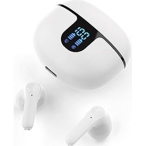 Rawrr Bluetooth hoofdtelefoon, IPX7 waterdicht, draadloze hoofdtelefoon, draadloze hoofdtelefoon, 5.1 hifi-stereogeluid, led-display, draadloze hoofdtelefoon, touch control, oordopjes voor iOS,