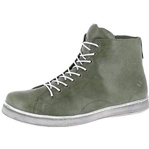 Andrea Conti High Top 0341500 veterlaarzen voor dames, leer, maat: 38 EU, kleur: groen, groen, 38 EU