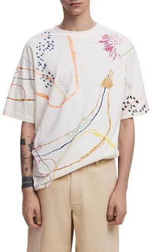 Desigual - T-shirt - Multicolor - Korte Mouwen - Arty-stijl