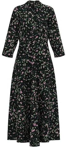 YASSAVANNA Lang shirt jurk S. NOOS, Zwart//Aop: groen Spilo, M