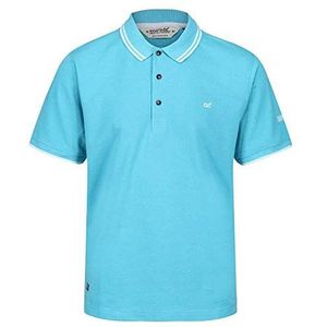 Talcott II T-shirt van coolweave katoen met kraag met knoopsluiting