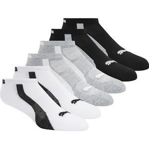 PUMA Women's 6 Pack Runner Socks, Grey White Black, 9-11