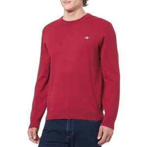 GANT Klassieke katoenen C-hals, Iron Red Melange, S