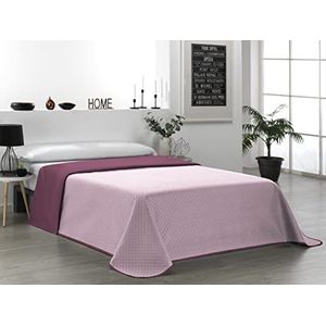 Martina Home Sprei, omkeerbaar, 100% polyester, auberginezalm, bed 135 cm