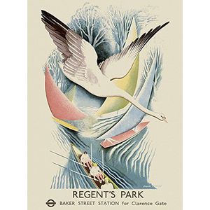 Transport voor London Regents Park, 1937 60 x 80cm Canvas Print, Katoenmix, Multi kleuren, 60 x 80 x 3,2 cm