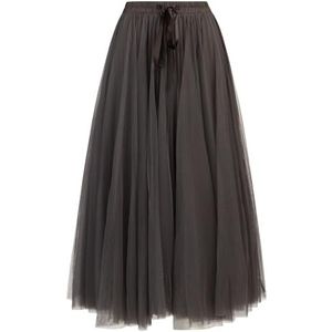 Apart tule rok met een open design voor aangenaam dragen in het dagelijks leven, donkergrijs, S