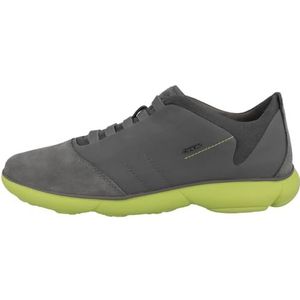 Geox Jongens U Nebula B Sneakers, Charcoal Lime Green, 39 EU