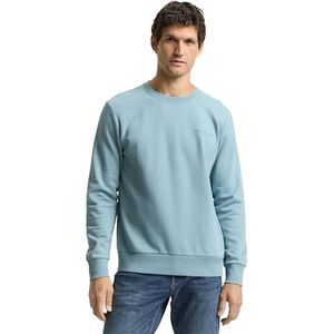 TOM TAILOR Sweatshirt voor heren, 10668 - Sky Captain Blue, L