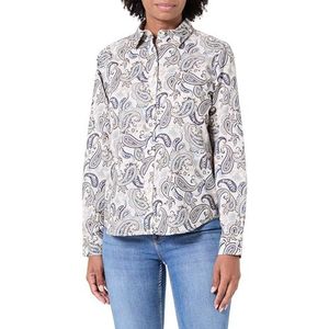 Regular fit overhemdblouse met all-over paisleyprint, model 'Voile'