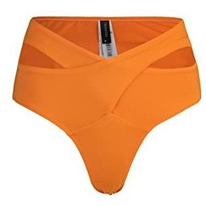 Trendyol Vrouwen Hoge Taille Normale Trotter Slip Bikini Bodem, Oranje,36, Oranje, 40