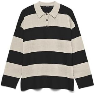 VERO MODA Dames Vmsaba Poloneck LS Pullover Noos, Birch, S, Berk, S