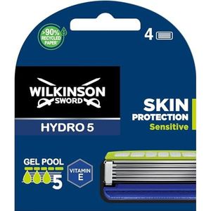 Wilkinson Sword Hydro 5 Sensitive scheermesjes voor heren scheerapparaat, 4 stuks