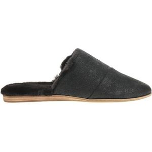 TOMS Womens Jade Metallic Suede Muiltjes Flats Casual - Zwart, Zwart, 37.5 EU