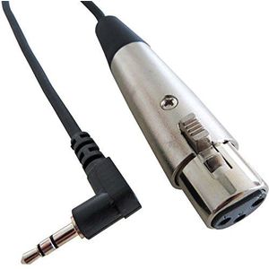 KEEPDRUM MC-025XJ audiokabel 30cm XLR-female - TRS 3,5mm mini-jack voor DV-camera's microfoonkabel