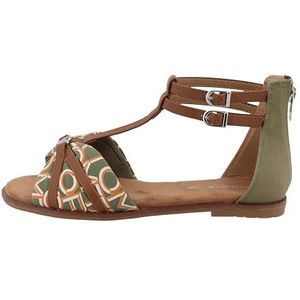 Tom Tailor Dames 5390390019 platte sandalen, groen, 36 EU, groen, 36 EU