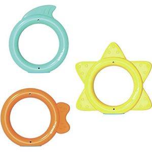 Speedo Dive Rings IU trainingsmateriaal, uniseks, meerkleurig (blauw/geel/oranje), eenheidsmaat