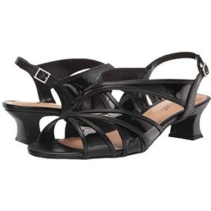 Easy Street Women's Tristen Heeled Sandal, Black, 8 Wide