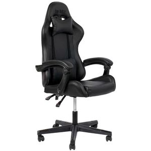 BE MIX, HD0049, bureaustoel voor gamer, modern meubilair, ergonomische zitting, bureaustoel, 62 x 117 x 52 cm, zithoogte 43 cm, zwart