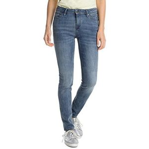 edc by ESPRIT Skinny jeansbroek voor dames, high skin, blauw (C Medium Blue Tinted 959), 28W x 30L