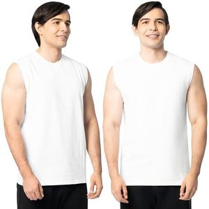 Fruit of the Loom EverSoft-katoenen, mouwloze, vochtafvoerende, geurbestrijdende T-shirts voor heren, 4XL