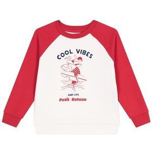 Petit Bateau Sweatshirt voor kinderen en jongens, malvavisco/spi, 3 jaar