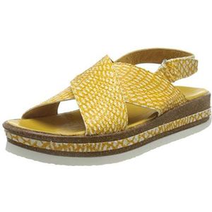THINK! ZEGA_3-000206 duurzame platte sandalen voor dames, 6000 saffraan combi, 38 EU