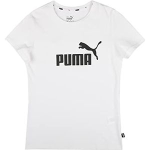 PUMA Logo Tee & Shorts Set G Jogging Meisjes, Wit, 128
