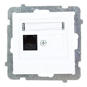 Ospel GPK-1G/K/m/00 stopcontact, wit, IP20, 71 mm, 58,5 g