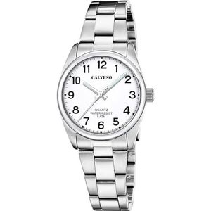 Calypso Dress Watch K5863/1, wit, armband, Wit, Armband