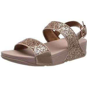 Fitflop Dames Lulu Glitter Rugband Sandalen, Roségoud, 43 EU