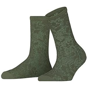 Esprit Homey Flowers Sokken voor dames, duurzaam biologisch katoen, dun patroon, 1 paar, groen (Khaki Green 7762), 35-38 EU