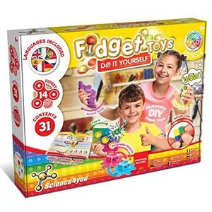 Science4you Kit Fidget Toy - Antistress Speelgoed voor Kinderen, 14 Ambachten: Maak je Omkeerbare Octopus, Sensorische Bal met Magisch Zand, Fidget Kit met Educatief Speelgoed voor Kinderen 8+ jaar
