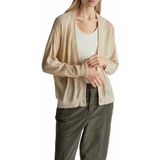 UNITED COLORS OF BENETTON - Gebreid Vest - Beige - Losse Pasvorm - Lange Mouw