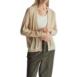 UNITED COLORS OF BENETTON - Gebreid Vest - Beige - Losse Pasvorm - Lange Mouw