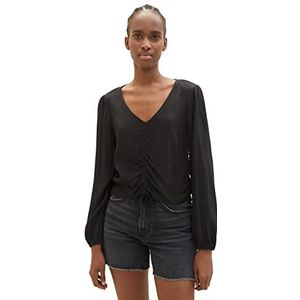 TOM TAILOR Denim Dames blouse 1035439, 14482 - Deep Black, XL