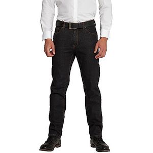 JP 1880 Heren grote maten tot 66, jeansbroek, 5-pocket-vorm, denim broek in regular fit, stretch comfort, katoen 703353, zwart, 52